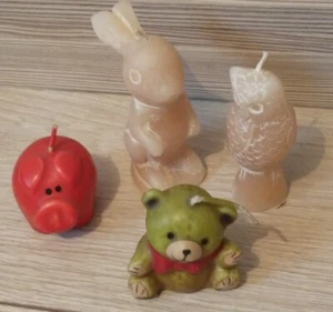 Vintage Animal Candles X 4 - Picture 1 of 3