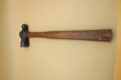 Plomada Ball Peen Hammer 1 lb mango de madera 12 pulgadas antiguo vintage Foto 1 de 4