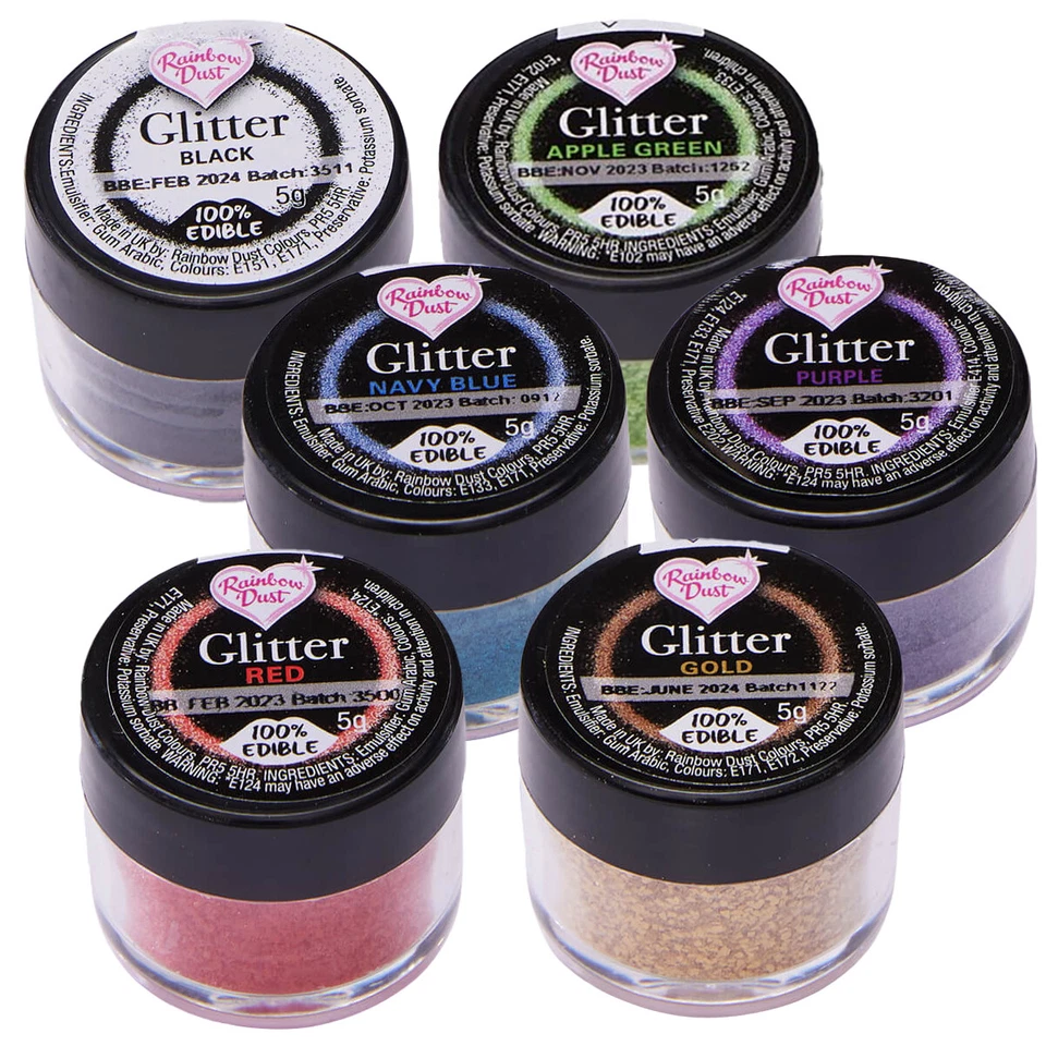 Edible Glitter Rainbow Dust Cake Decorating Cupcake Sparkle Colours - Image 1 of 1