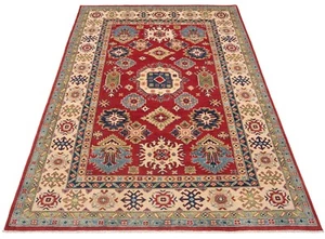 Kazak Alfombra Oriental Anudada a Mano 296x198 cm-Neu, Fine, Carpet, Manta, Rojo - Picture 1 of 9