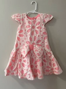 G018 NWOT HALABALOO GIRL BOW FLOWER DRESS SIZE 4 - Picture 1 of 4
