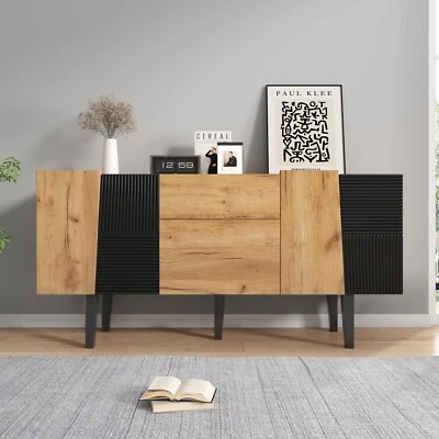 TV Schrank Board mit Stauraum Sideboard mit 4 Türen 2 Schubladen Modern Design - Bild 1 von 4
