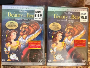 2 Sealed Beauty And The Beast Platinum Special Edition DVDs - Picture 1 of 3