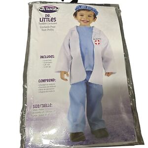 Fun World Girl's Boy's Dr. Littles Blue Halloween Costume Size Toddler 3T-4T
