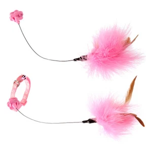 2 pezzi divertenti gatti bastone interattivo gatto pennacchi giocattoli teaser stick giocattolo gatto giocattolo - Foto 1 di 12