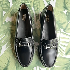 Mocasines negros MADEWELL NUEVOS CON ETIQUETAS G.H.BASS Lianna Bit Super Lug Weejuns® talla 10 NN239 - Imagen 1 de 12