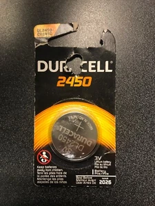 NEW DURACELL Coin Cell 2450 3V Lithium EXP 2026 - SHIPS PROMPTLY! DL2450 CR2450 - Picture 1 of 3