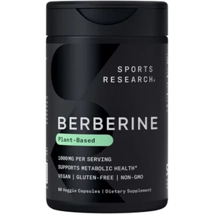 Vegan Berberine Herbal Ayurvedic Metabolic Health Support 1000mg (60 Capsules) - Picture 1 of 7
