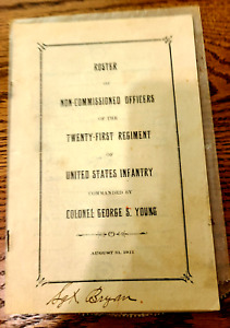 Roster of Non-Commissioned Officers of the 21st regiment of Us Infantry 8-1911