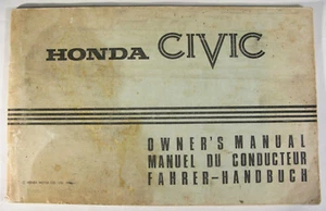 HONDA CIVIC OWNER'S MANUAL VINTAGE HANDBOOK GLOVE BOX VINTAGE 1973 1st Ed SC - Picture 1 of 4