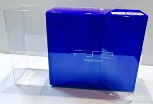 1 Console Box Protector For PLAYSTATION 2 PS2 FAT Blue Box Size  Display Case - Picture 1 of 7