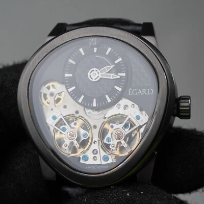Reloj Egard Quantus Carbon Beast automático LE doble rueda de equilibrio zafiro 43 mm NUEVO Foto 1 de 4