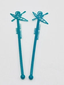 Vintage Alaska Westours Hotels Swizzle Sticks Eskimo Drink Stir Stix Lot of 2 - Picture 1 of 4