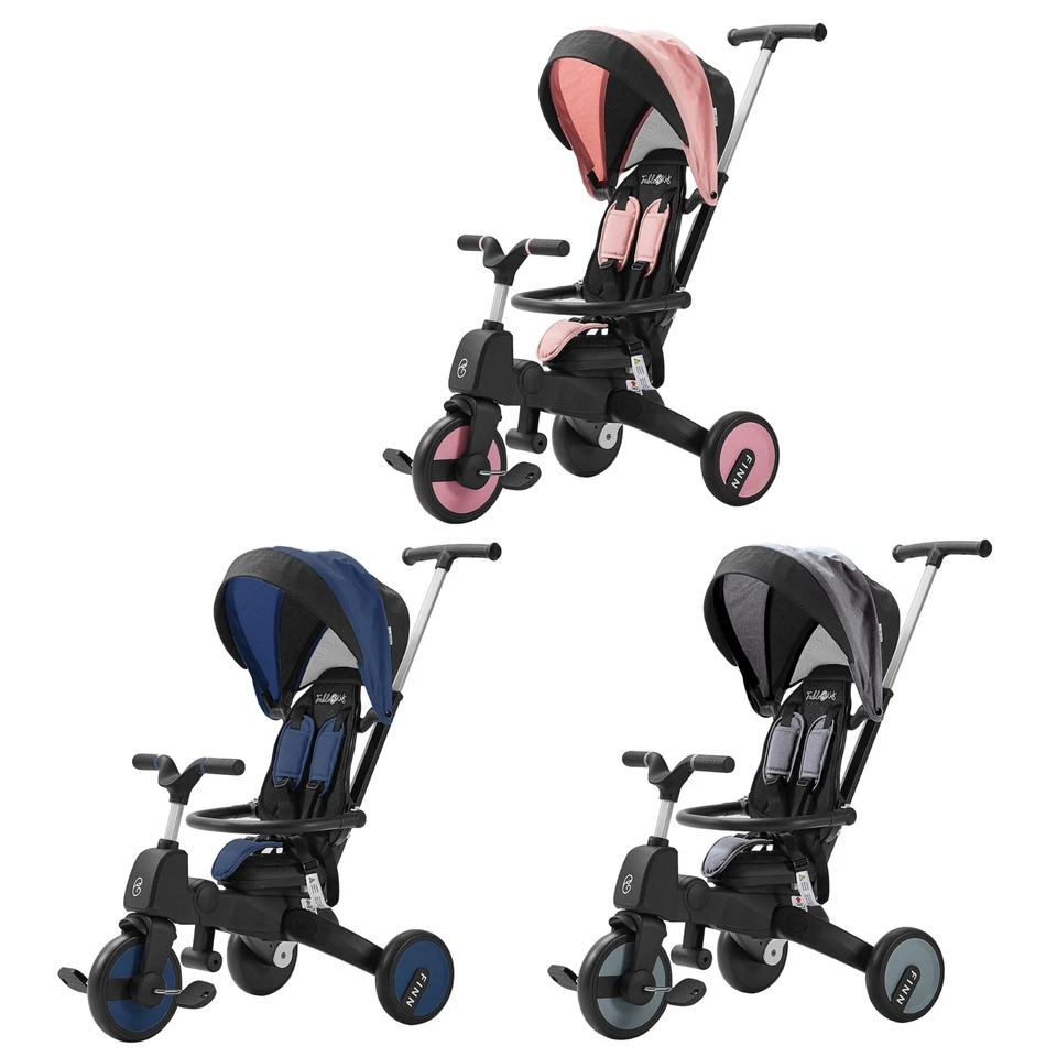 FableKids®Dreirad 7in1 Kinderdreirad Kinder Lenkstange Fahrrad Baby Kinderwagen - Bild 1 von 1
