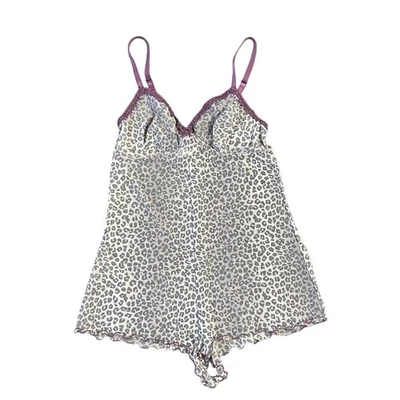 Gillian & O’Malley Intimates Nightie Romper Mesh Sheer Lace Bodysuit Size Small - Image 1 of 4