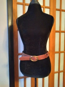 Talbots Women’s Brown Leather Woven Braided Belt Sz Small (38 Inches In Length)  - Picture 1 of 7