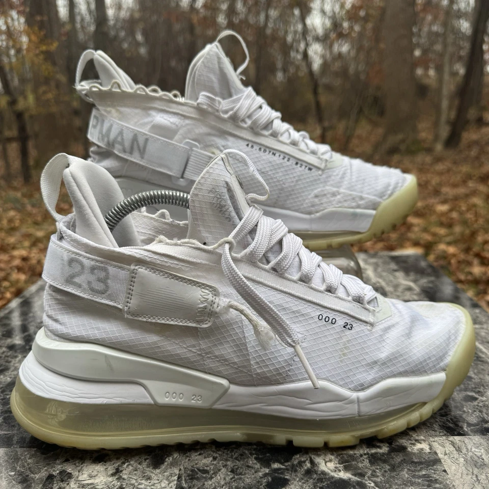 Jordan Proto Max 720 Zapatos Para Hombre 10 Platino Puro Blanco Atlético Gimnasio Tenis Foto 1 de 4