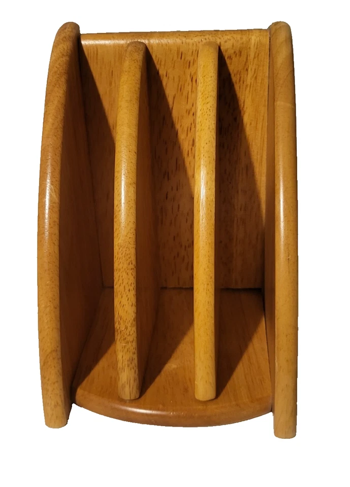 VTG Wooden Desktop Drawer Organizer Storage Container Drawer letters mail bills - Image 1 of 4