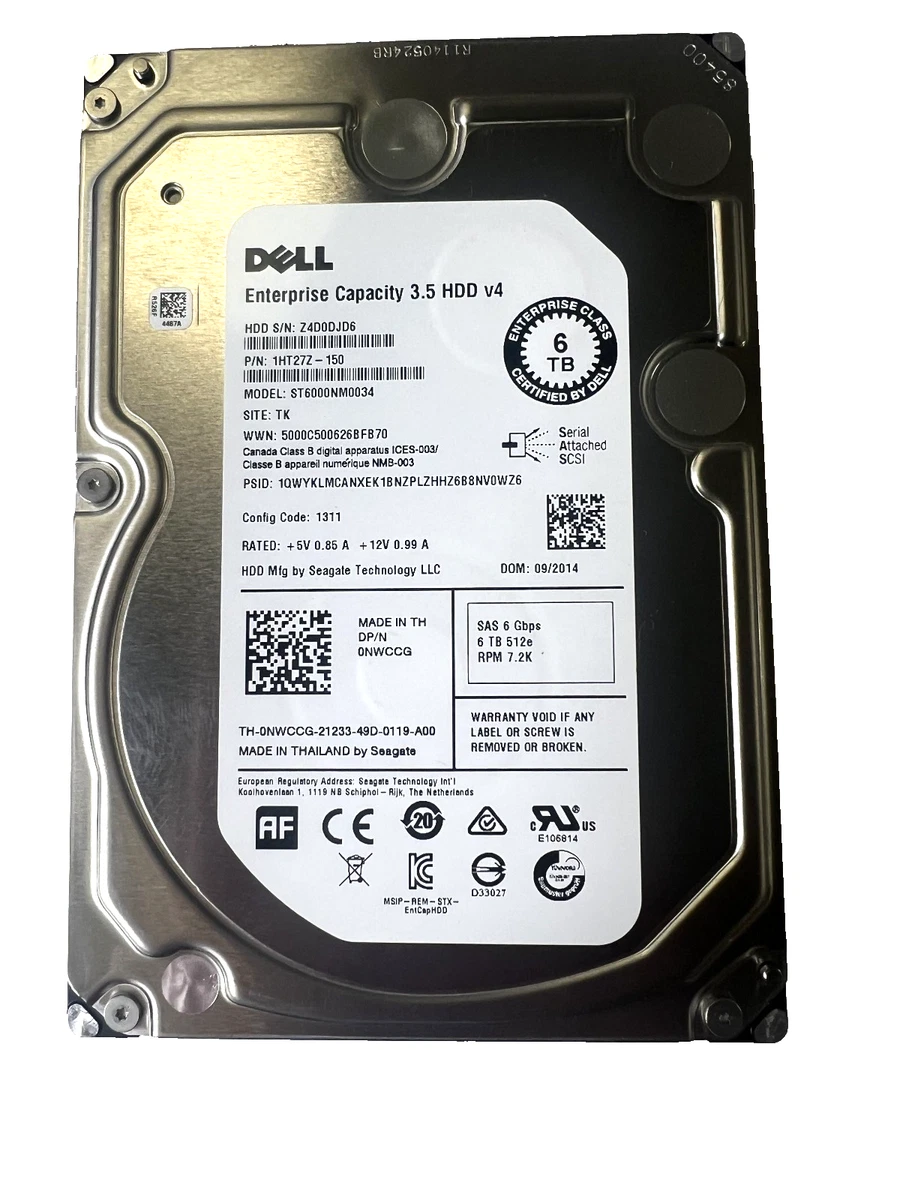 Dell SAS 6TB Internal Hard Disk Drives for sale | eBay