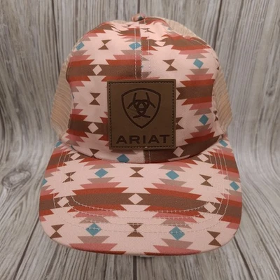 Ariat Ponytail Hat Trucker Aztec Southwest Pattern Mesh Patch Western Cap - Image 1 of 4