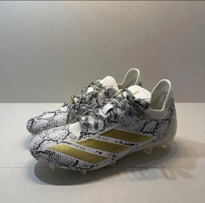 adidas Adizero Electric .1 White/Gold Football Cleats JQ0028 Men's Size 11 - Image 1 of 4