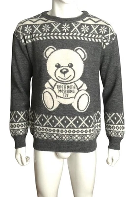 MOSCHINO COUTURE- Teddy Bear Winter Sweater, Size Medium - Image 1 of 4