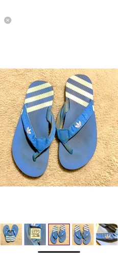 Rari sandali Adidas infradito leucadiani vintage anni 90 W 10 M 8 blu
