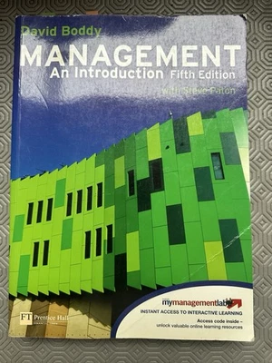 Management An Introduction Fifth Edition By David boddy - Image 1 of 2