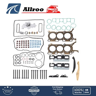 Kit de cadena de distribución de 24 válvulas con kit de pernos de junta de cabeza para Ford Edge 2011-13 3,5 L V6 Foto 1 de 4