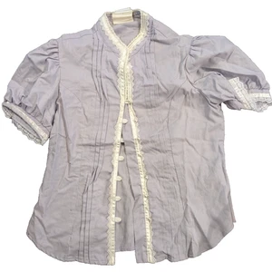 # Vintage Gunne Sax By Jessica Jeunes Filles lavender & Lace Blouse Girls (14) - Picture 1 of 3