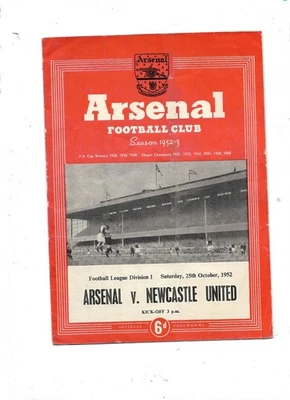 1952/3 Arsenal v Newcastle United football programme - Image 1 of 4