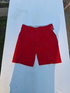 Pantalones Cortos Sligo Golf Pete Para Hombre Talla 34 Rojo Chile Rendimiento Elastizados Protección UV - Imagen 1 de 10