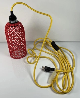 Color Cord Company Yellow Standard Pendant Light Set Red Shade with 15ft Cord  - Image 1 of 4