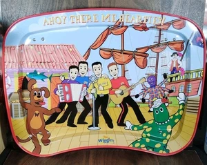 Vintage 2004 The Wiggles Kids Dinner Metal Meal Time TV Tray 17X12 Inches Y2K - Picture 1 of 3