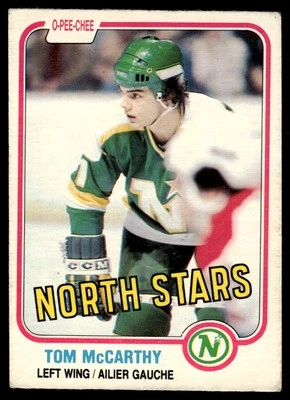 1981-82 O-Pee-Chee **C** Tom McCarthy Minnesota North Stars #164 - Image 1 of 2