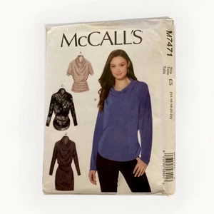 McCalls Sewing Pattern 7471 Cowl Neckline Tops Tunic Size 14 16 18 20 22 - Picture 1 of 3