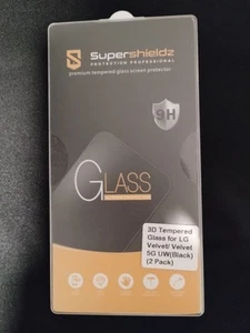 3D Tempered Glass Screen Protector For LG Velvet/ Velvet 5G UW (Black) 2 Pack - Picture 1 of 2