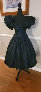 Vintage 1980 Does 1950 Circle Dress by Morton Myles Mkd Sz 6 - Picture 1 of 6