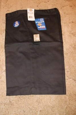 Dickies Girl's Jr Bermuda Shorts Stretch Fabric  KR714DN Size 19 Black 39" x 13" - Image 1 of 4