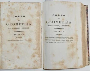 Libri antichi Gli Elementi di geometria Euclide 24 tavole ripiegate Napoli 1838 - Imagen 1 de 12