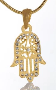 Hand of God Hamsa care and success Necklace Evil Eye plenty Pendant - Picture 1 of 6