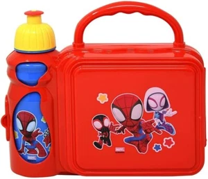 Zak Designs Spidey & Friends Lunch Box with Water Bottle, 9 Inch, Red - Picture 1 of 2