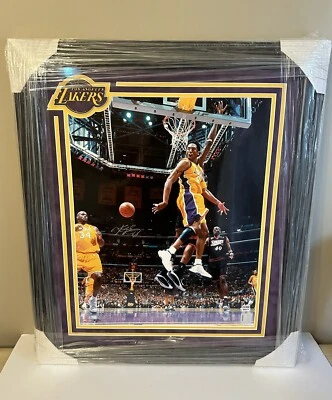 Kobe Bryant Signed Autographed 16x20 Photo Custom Framed PSA/DNA Authentication - Image 1 of 4