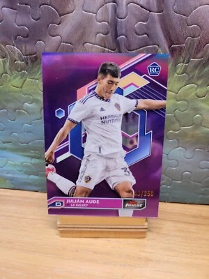 2023 Topps Finest MLS Julian Aude #79 Rookie RC Purple Refractor /250 Galaxy - Image 1 of 2