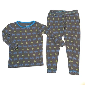 Kickee Pants size 4t tractor print 2 pc pj sleepwear set boys bamboo - Picture 1 of 3