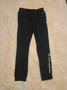 Girl’s Champion Black Silver Glitter Stretch Jogger Pants Size XL 16 - Picture 1 of 5