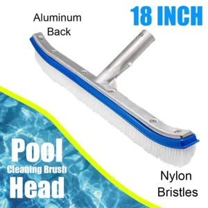 Swimming Pool Wall & Tile Brush 18" Heavy Duty Vinyl Polished Cleaning Brush - Picture 1 of 12