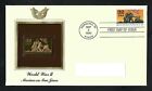 Iwo Jima Japan Marines Raising the Flag WWII First Day Cover Gold Replica Stamp