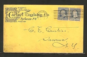 1904 CARHART ENGRAVING ADVERTISING SYRACUSE NY - PARTIAL RECEIVER - WELL MARKED - Picture 1 of 2
