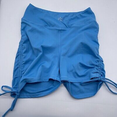 High Waist Scrunch Bum M Medium Ruched Active Athletic Shorts Blue • 12.99€